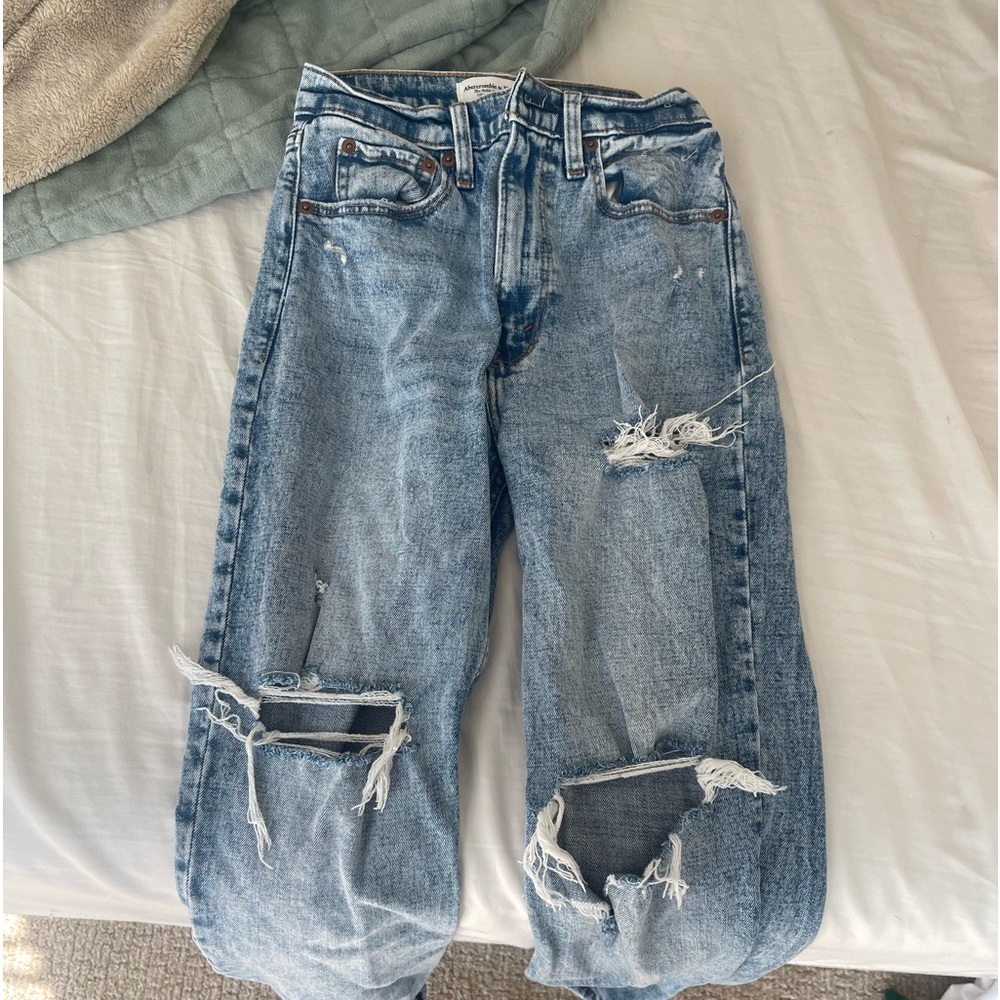 abercrombie size 25 ankle straight jeans